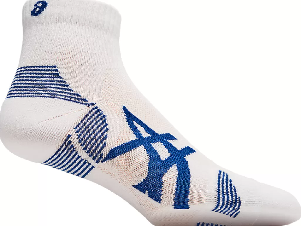 ASICS Kleding | Sokken>2PPK CUSHION RUN QUARTER SOCK Brilliant White/Asics Blue