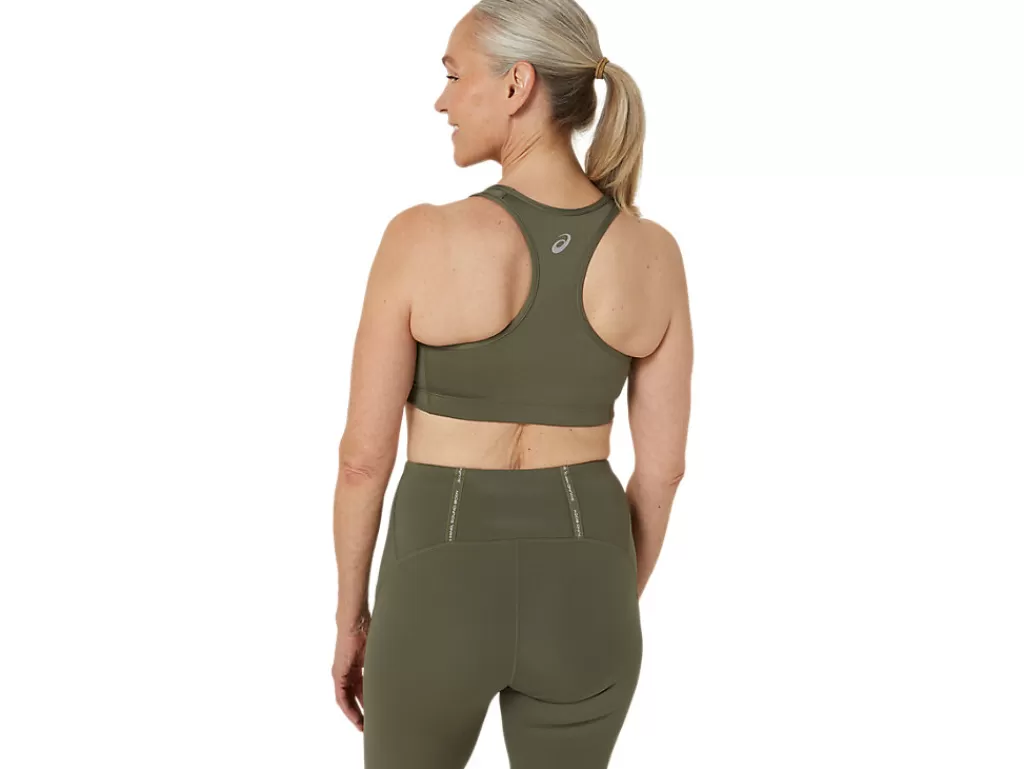 ASICS Kleding | Hardlopen>CORE LOGO BRA Mantle Green/Olive Grey