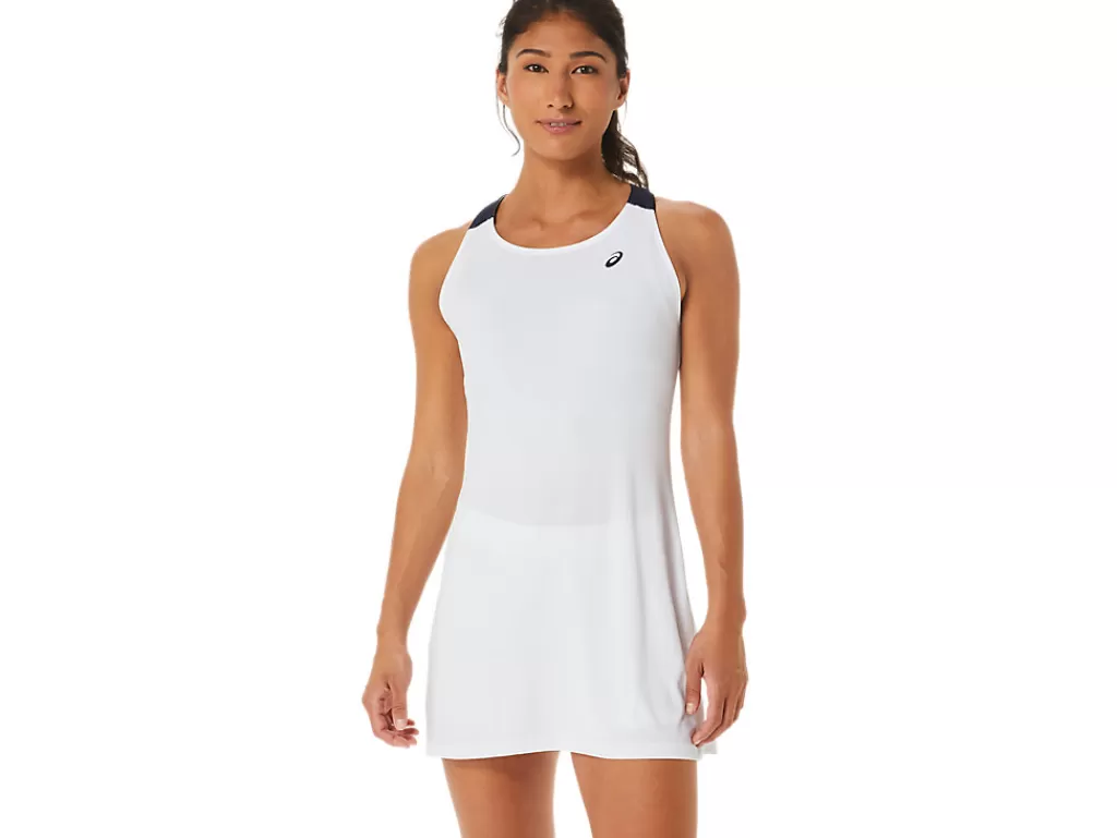 ASICS Kleding | Tennis>COURT DRESS Brilliant White/Midnight