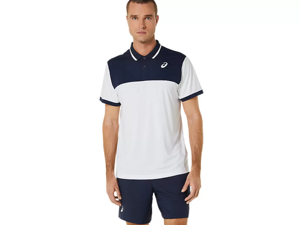 ASICS Kleding | Tennis>COURT POLO SHIRT Brilliant White/Midnight