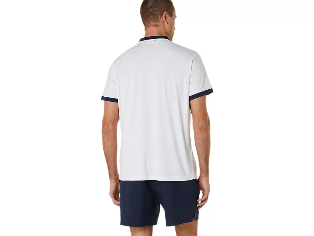 ASICS Kleding | Tennis>COURT POLO SHIRT Brilliant White/Midnight