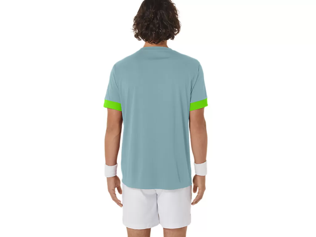 ASICS Kleding | Tennis>COURT SS TOP Teal Tint/Electric Lime