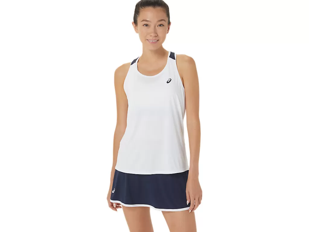 ASICS Kleding | Tennis>COURT TANK Brilliant White/Midnight