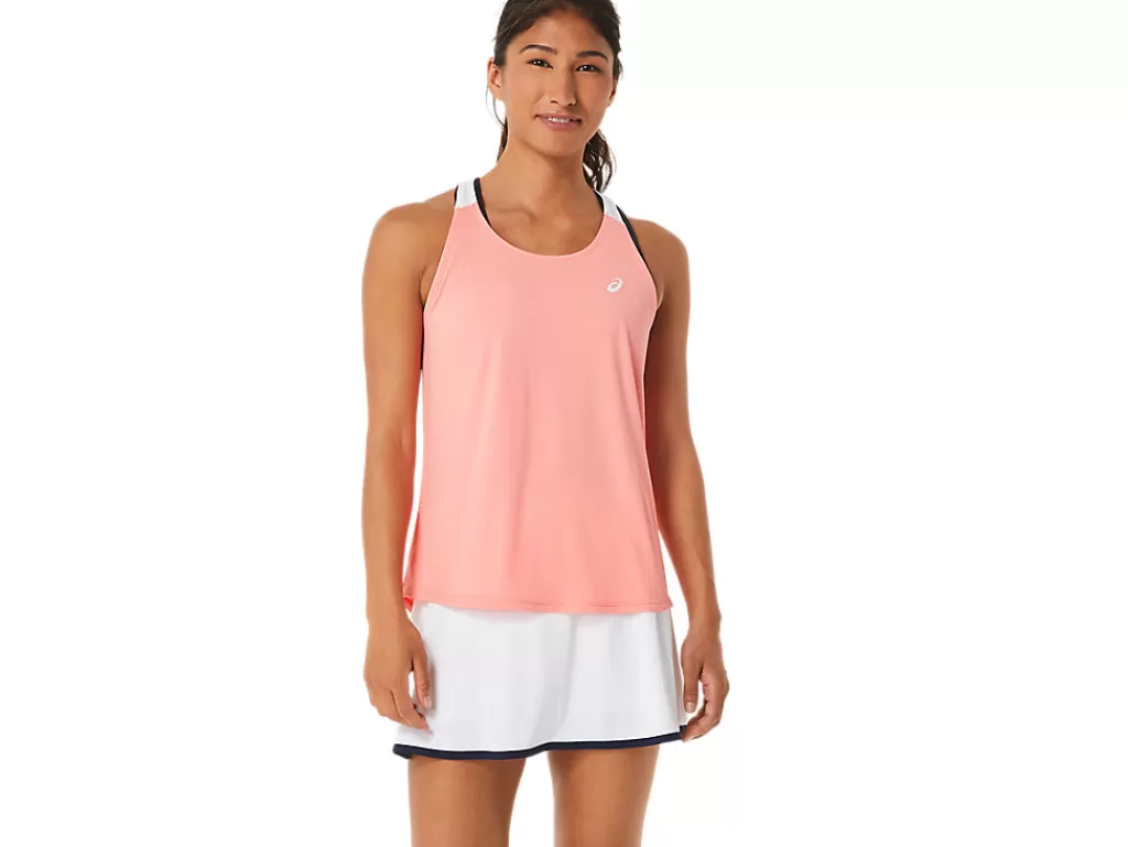 ASICS Kleding | Tennis>COURT TANK Guava/Brilliant White