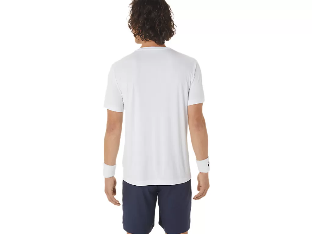 ASICS Kleding | Tennis>COURT TENNIS GRAPHIC TEE Brilliant White