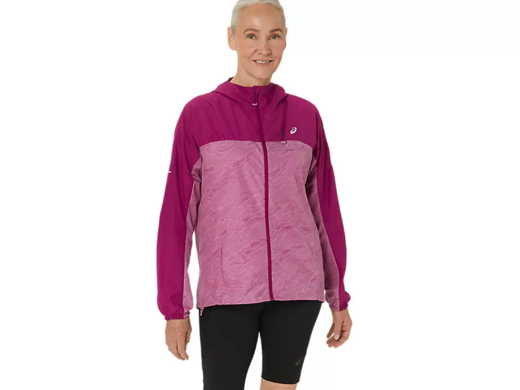 ASICS Kleding | Trail running>FUJITRAIL PACKABLE JACKET Soft Berry/Blackberry