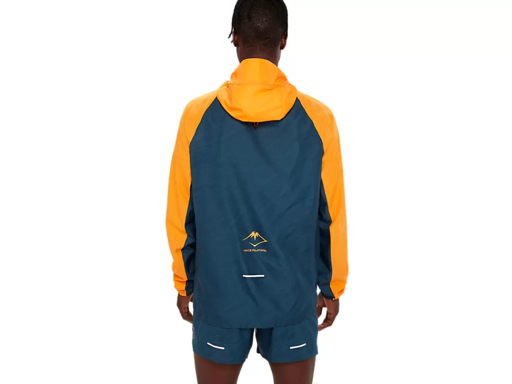 ASICS Trail running | Kleding>FUJITRAIL PACKABLE JACKET Fellow Yellow/Magnetic Blue