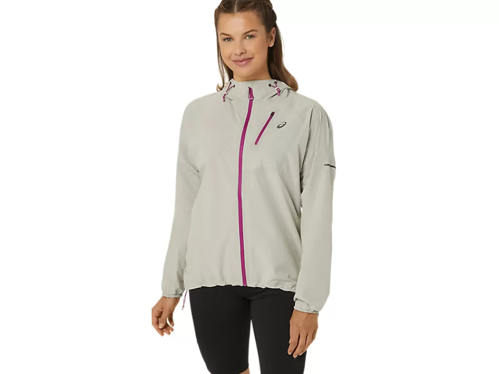 ASICS Kleding | Trail running>FUJITRAIL WATERPROOF JACKET Birch