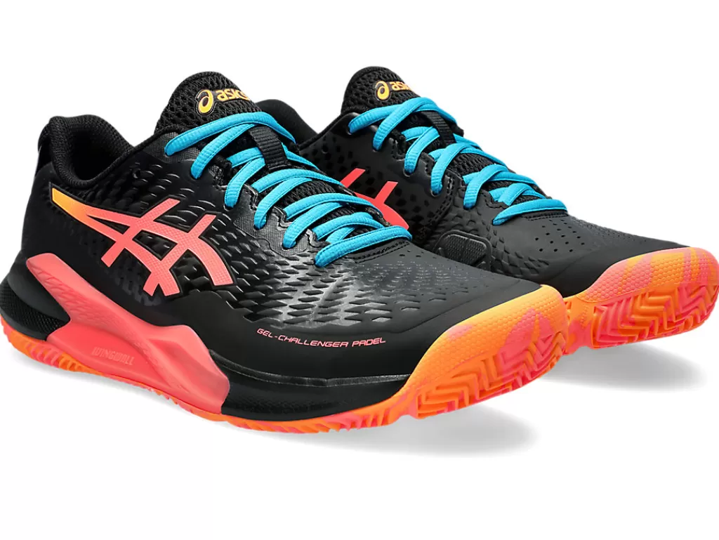 ASICS Padel | Padel>GEL-CHALLENGER 14 PADEL Black/Blazing Coral