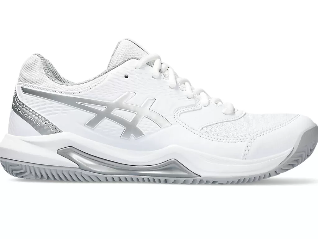 ASICS Tennisschoenen | Tennis>GEL-DEDICATE 8 CLAY White/Pure Silver