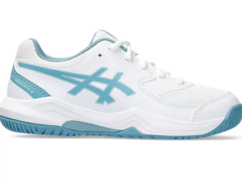 ASICS Tennisschoenen | Tennis>GEL-DEDICATE 8 GS White/Gris Blue