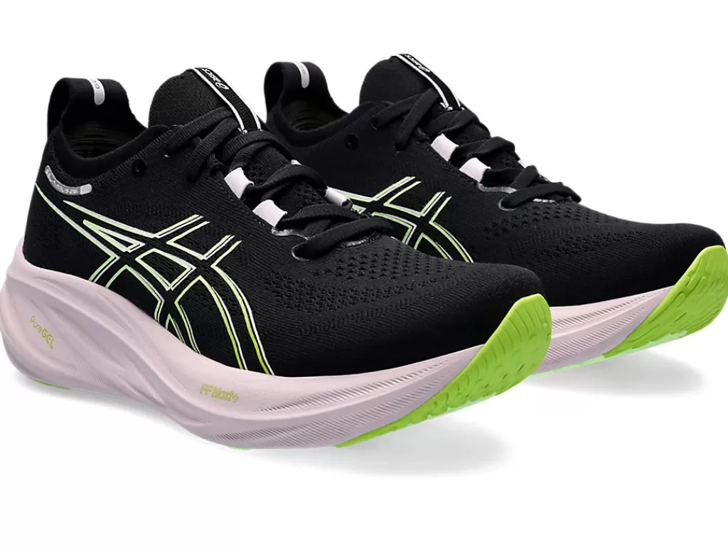 ASICS GEL-NIMBUS™ | Hardloopschoenen>GEL-NIMBUS 26 Black/Neon Lime