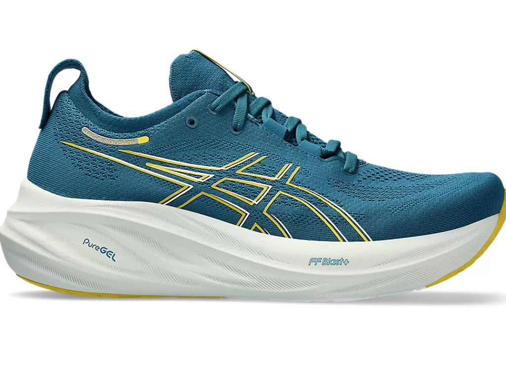 ASICS GEL-NIMBUS™ | Hardloopschoenen>GEL-NIMBUS 26 Evening Teal/Light Mustard