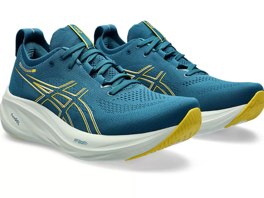 ASICS GEL-NIMBUS™ | Hardloopschoenen>GEL-NIMBUS 26 Evening Teal/Light Mustard