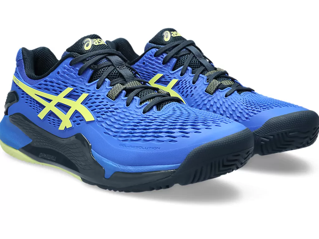 ASICS Padel | Padel>GEL-RESOLUTION 9 PADEL Illusion Blue/Glow Yellow