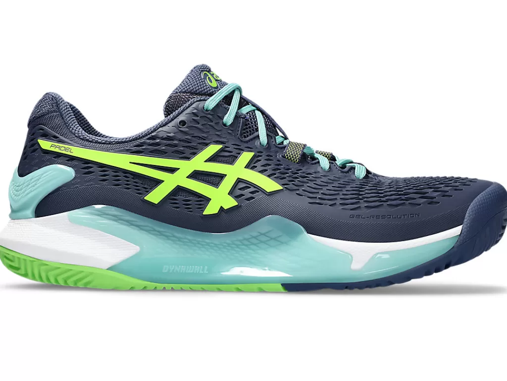 ASICS Padel | Schoenen>GEL-RESOLUTION 9 PADEL Thunder Blue/Electric Lime