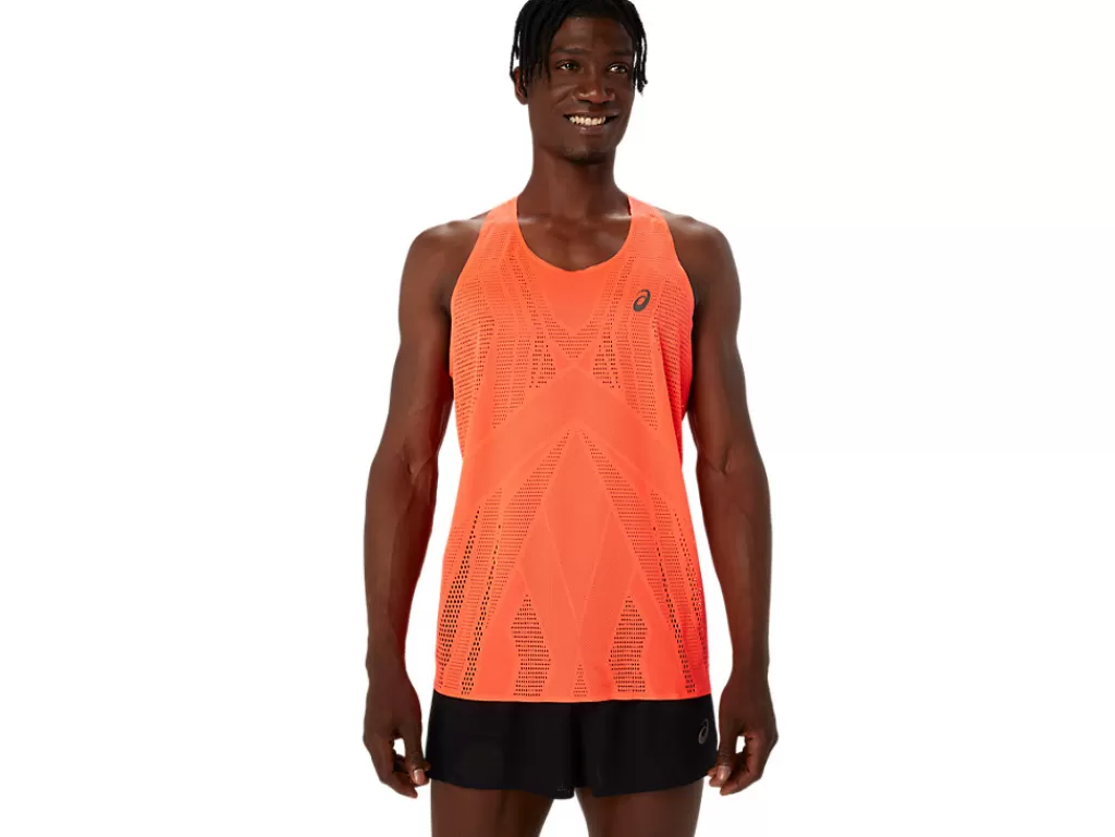 ASICS Hardlopen | Kleding>METARUN SINGLET Sunrise Red