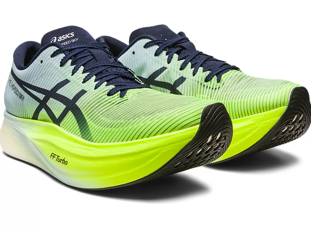 ASICS Run faster | METASPEED™>METASPEED SKY+ Hazard Green/Sky