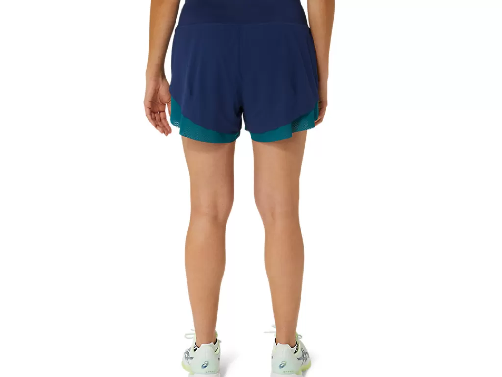 ASICS Kleding | Shorts>NAGINO TENNIS 3.5IN 2-N-1 LAYER SHORT Blue Expanse/Rich Teal