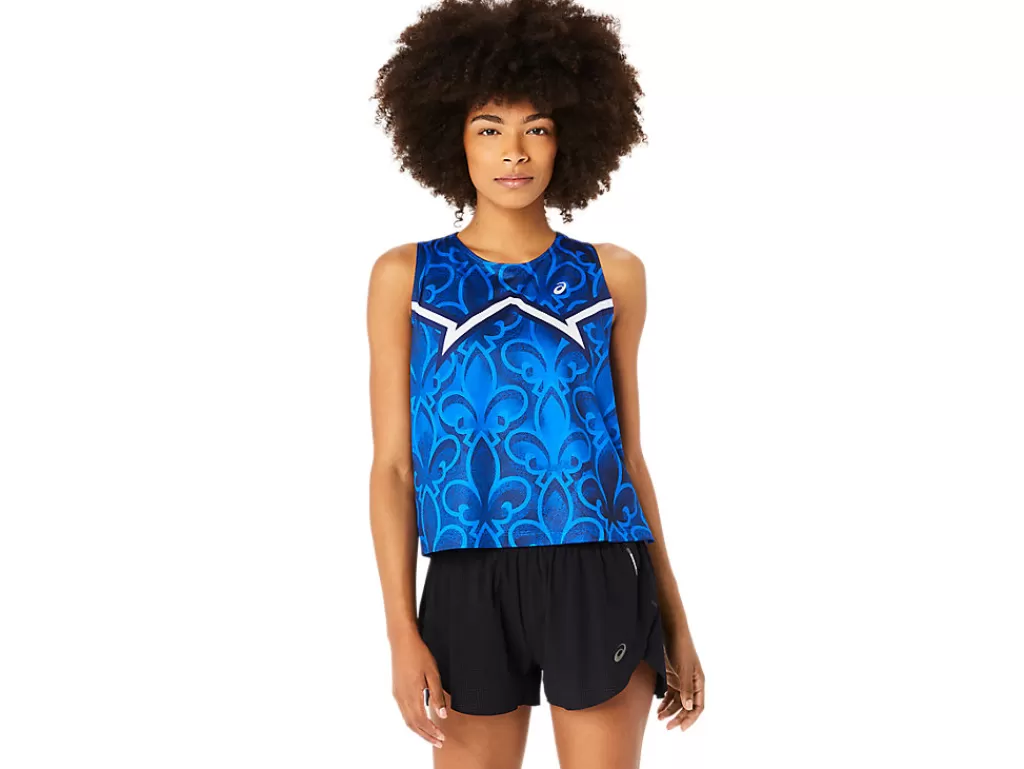 ASICS Kleding | Hardlopen>NATIONS RUN TANK Blue