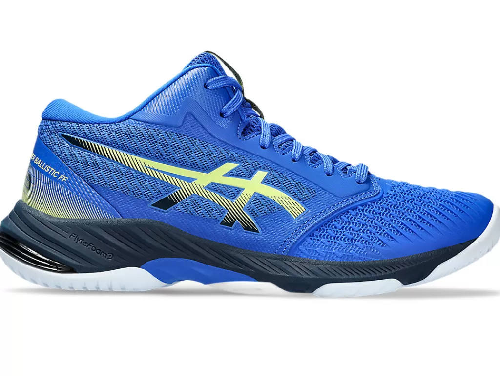 ASICS Netbal | Squash & badminton>NETBURNER BALLISTIC FF MT 3 Illusion Blue/Glow Yellow