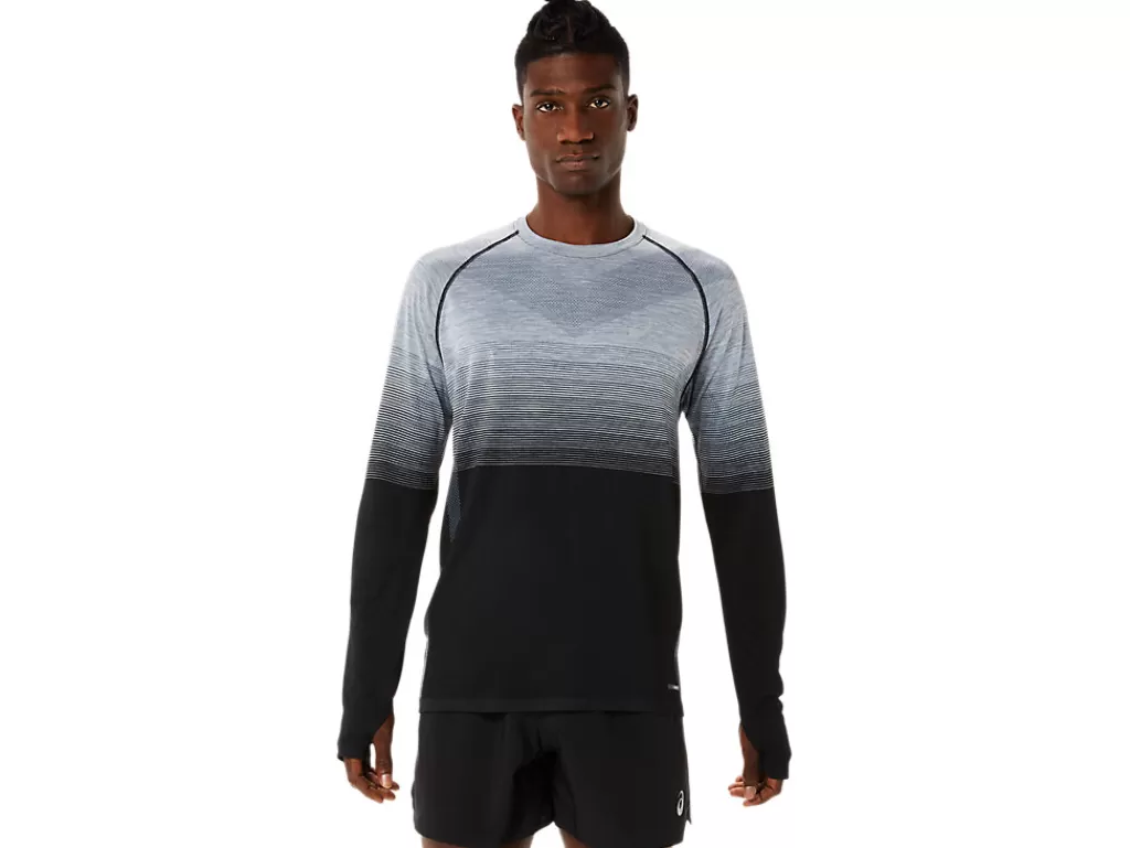 ASICS Kleding | Hardlopen>SEAMLESS LS TOP Performance Black/Carrier Grey