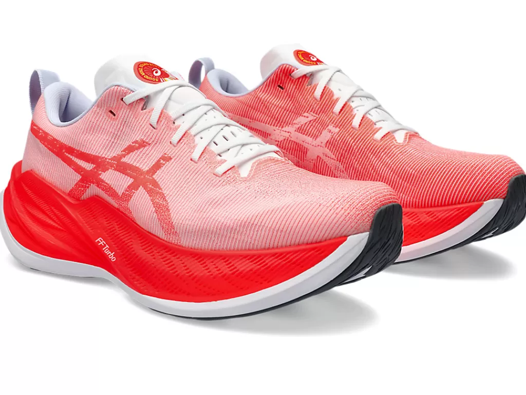 ASICS Run faster | Hardloopschoenen>SUPERBLAST White/Sunrise Red