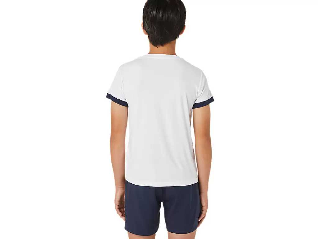 ASICS Kleding | Hardlopen>TENNIS SS TOP Brilliant White/Midnight